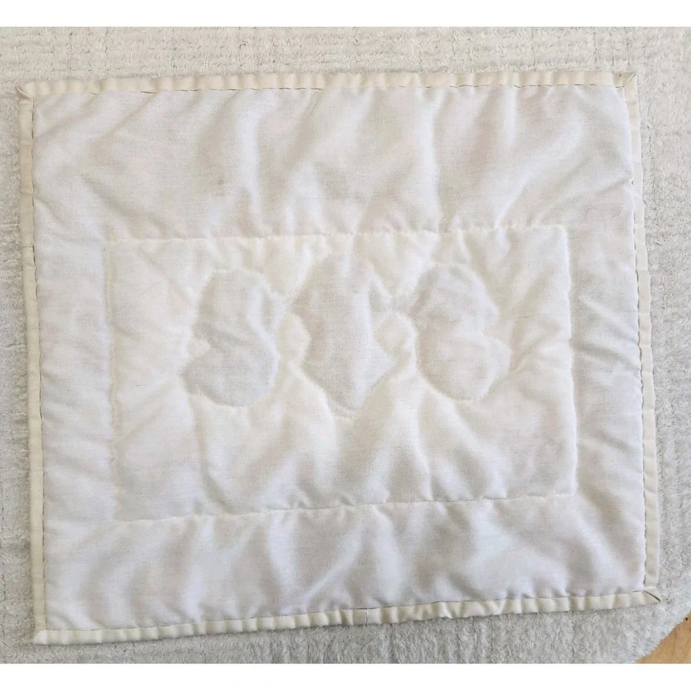 Leslie Beck Placemats Cranstson- Set Of Four Bear Angels Faux Quilt Cottage Core